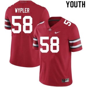Youth Ohio State Buckeyes #58 Luke Wypler Scarlet Nike NCAA College Football Jersey Stability EXR8644NC